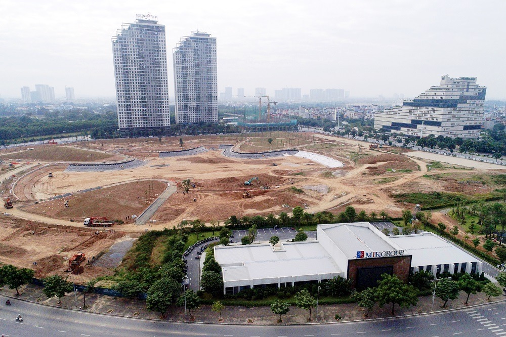 Công viên The Matrix One Park cũng đang thi công hoàn thiện
